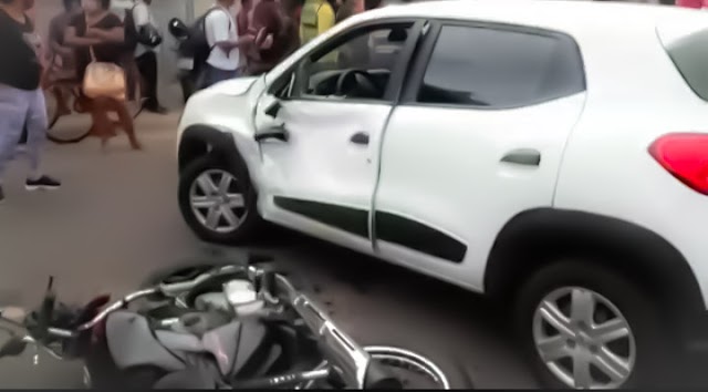 Colisão entre carro e moto deixa uma pessoa morta e outra ferida em avenida de Parnaíba