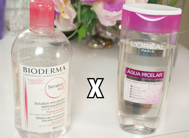 Resultado de imagem para Ã¡gua micelar loreal e bioderma