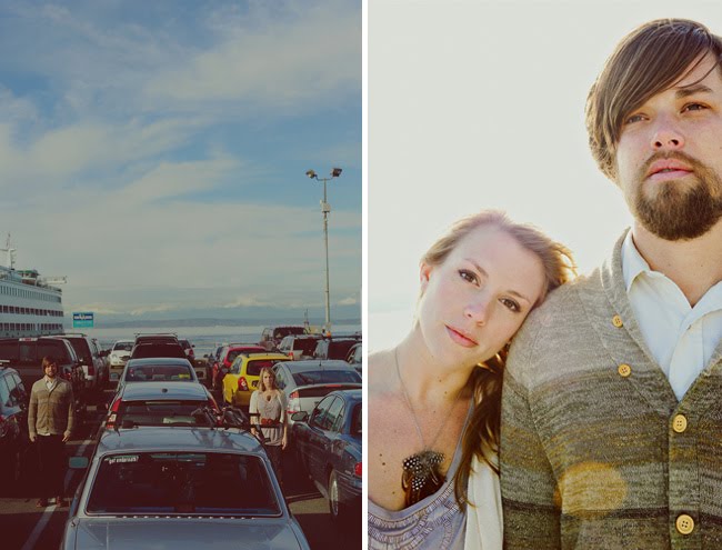 engagement photos on a ferry