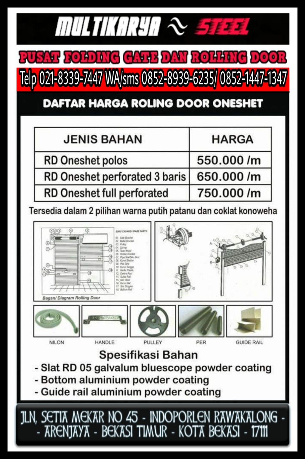 Daftar Harga Rolling Door Medan Murah FOLDING GATE MEDAN 