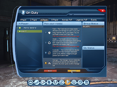 DC Universe Online - Area 51 Role Selection