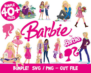 Barbie Bundle, Barbie Files For Cricut, Barbie vector, Barbie logo svg, Barbie svg, Barbie silhouette, doll svg, Barbie eps Bestseller