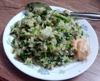 Mullangi Keerai Rice [ Radish Greens Rice ]