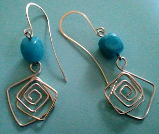 sterling silver, blue jade, tesoros jewelry, earrings