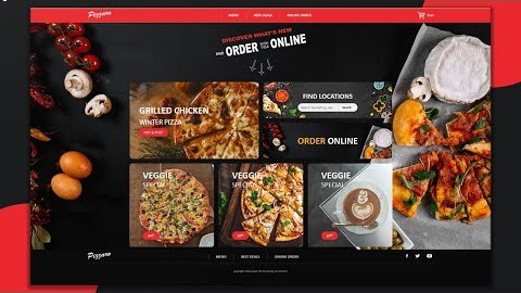  Pizza Shop Website in HTML And CSS