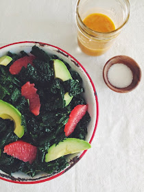 Grapefruit & Avocado Kale Salad (AIP) 