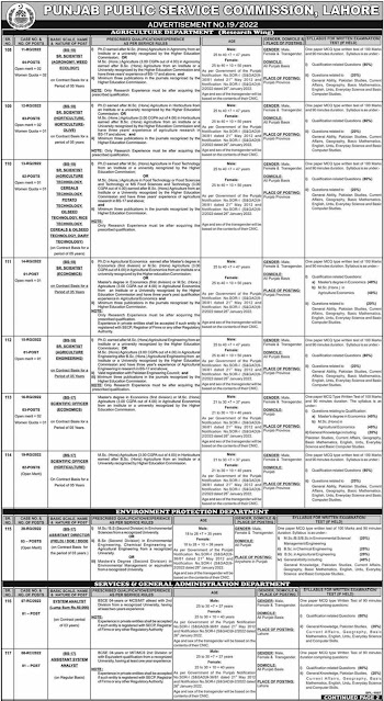 Punjab Public Service Commission PPSC Lahore Job 2022