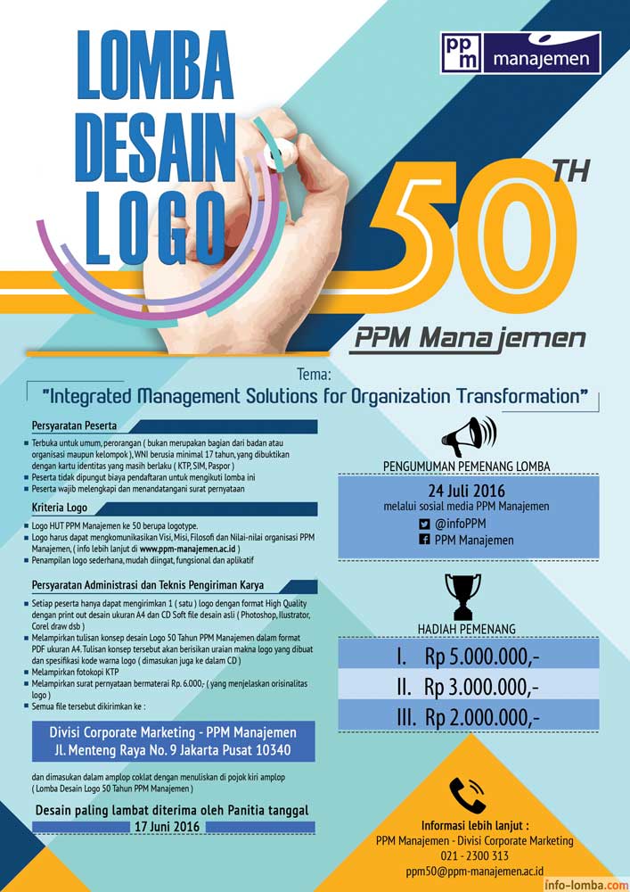 LOMBA DESAIN LOGO 50 TAHUN PPM MANAJEMEN