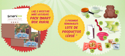 premios  2 packs smartbox consistente en: una noche con desayuno y cena tradicional para 2 personas, valorado en 99 euros promocion creta granjas España 2011