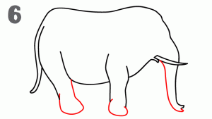تعلم طريقة رسم الفيل في  خطوط رسم سهله جداً