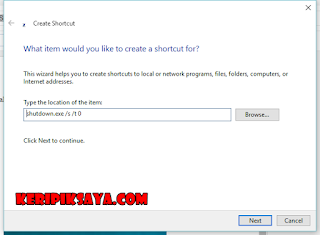 Membuat Tombol Shutdown Sekali Klik Pada Windows