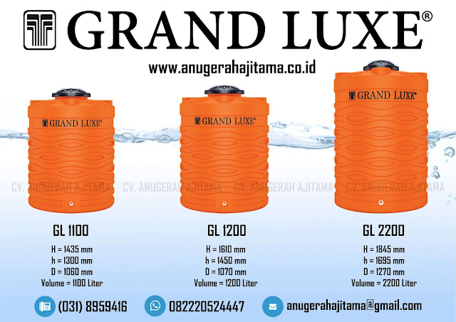 Ukuran Tangki Air Grand Luxe