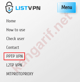 klik menu pptp vpn