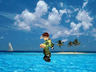 Ben Ten 10 Running free wallpapers in Blue Island background