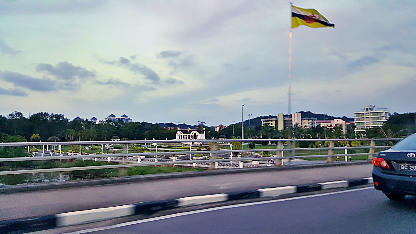 a view from the bridge of Taman Jubli Perak Sultan Haji Hassanal Bolkiah or silver jubilee park