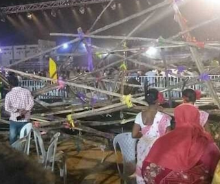 Stadium stand collapse in Telengana,Suryapet ,during 47th Junior National Kabaddi Championship