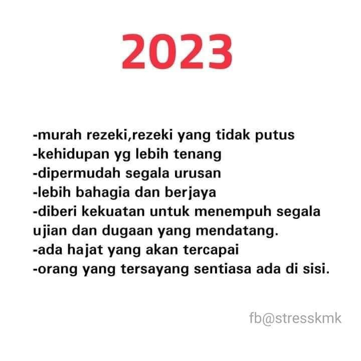 Selamat tahun baru, 2023.