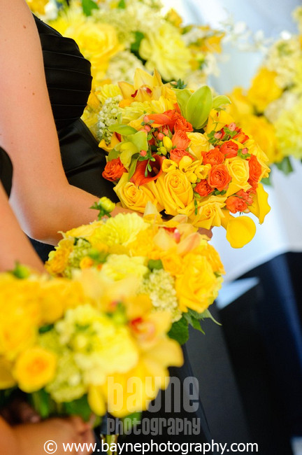 The gorgeous black and white linens for the reception tables by Choice 