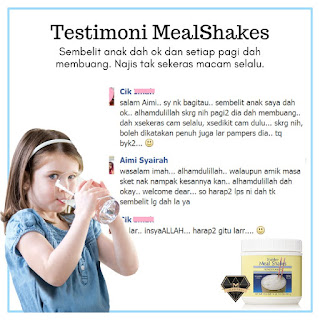 Testimoni MealShakes - Sembelit Anak Pulih