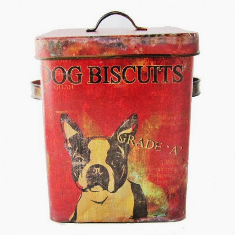 distressed dog treat tin 