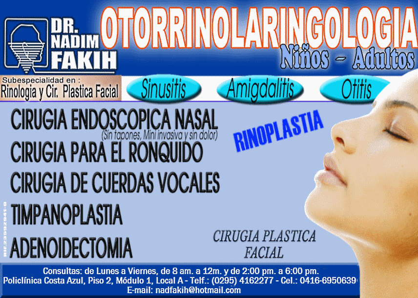 Otorrinolaringólogo en Margarita - Dr. Nadim Fakih