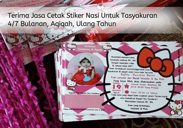 Cetak Tulisan Nasi Kotak Tasyakuran Murah Surabaya