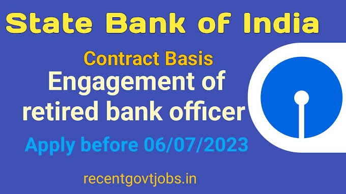 SBI Engagement of retired bank officers apply online @sbi.co.in/careers
