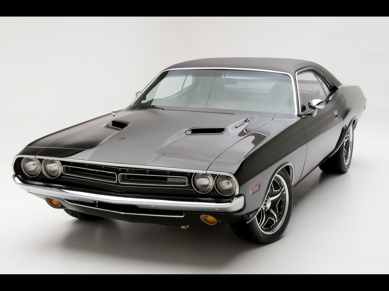 Black Dodge Challenger Muscle Car