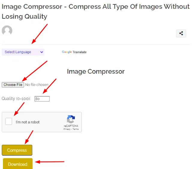 Image Compressor And Optimizer - Compress All Type Of Images Without Losing Quality