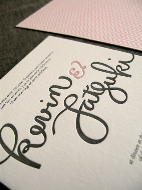 Wedding Invite Letterpress Cards