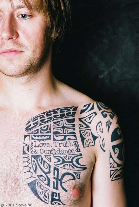 Tribal Hawaiian Tattoo | Style Tribal Chest Tattoo