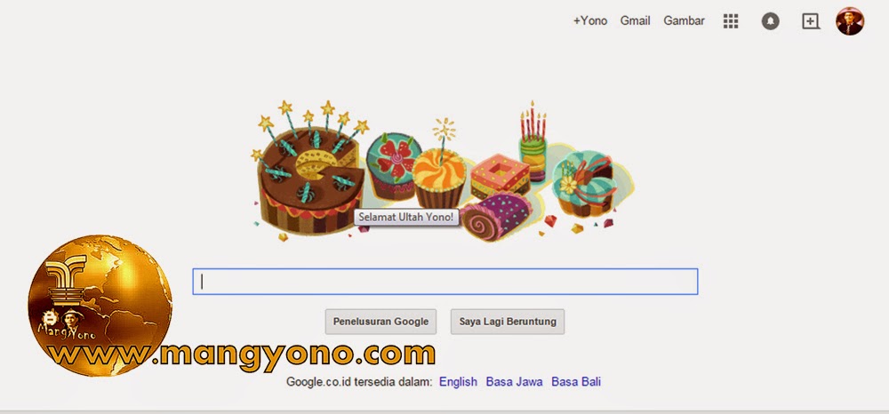 Dapat Ucapan selamat Ulang tahun dari Google ~ Blog Mang Yono