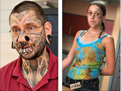 now here's one of the tattoo artist. Details at the Daily Mail.
