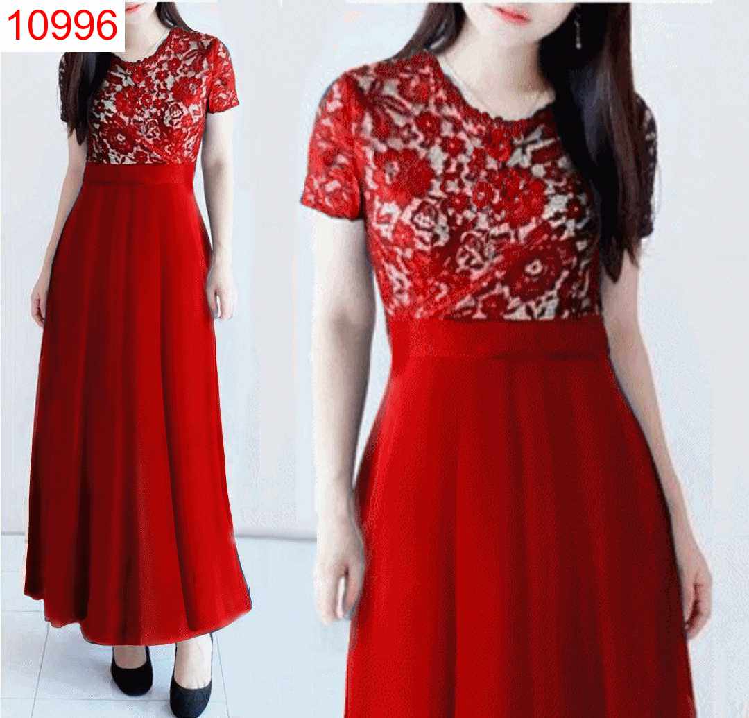 DRESS CLARISSA MERAH - 10996