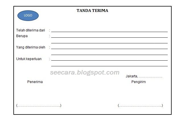 Contoh Tanda Terima Yang Tepat Dan Lengkap Berbagi Berbagai Cara