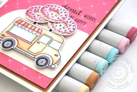 Sunny Studio Stamps: Stitched Arch Dies Cruisin' Cuisine Everyday Card by Mindy Baxter