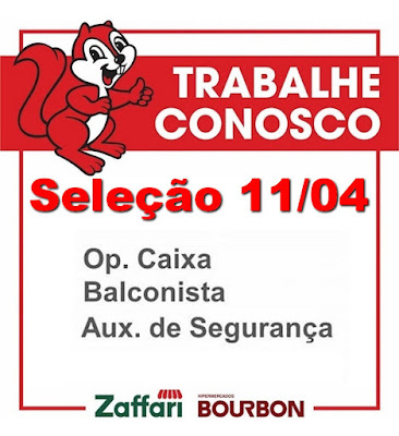 Zaffari seleciona Aux. Segurança, Caixa Operador e Balconistas em Caxias do Sul