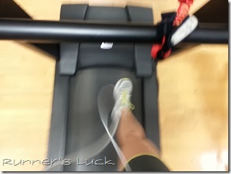 Running on the treadmill