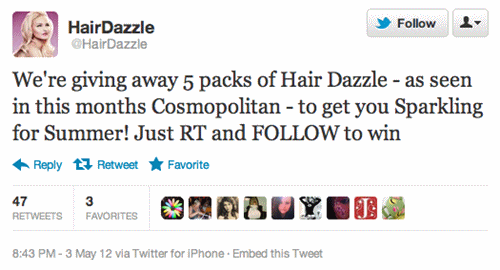 Twitter page Follow