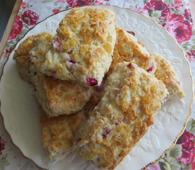 Rhubarb & Ginger Scones