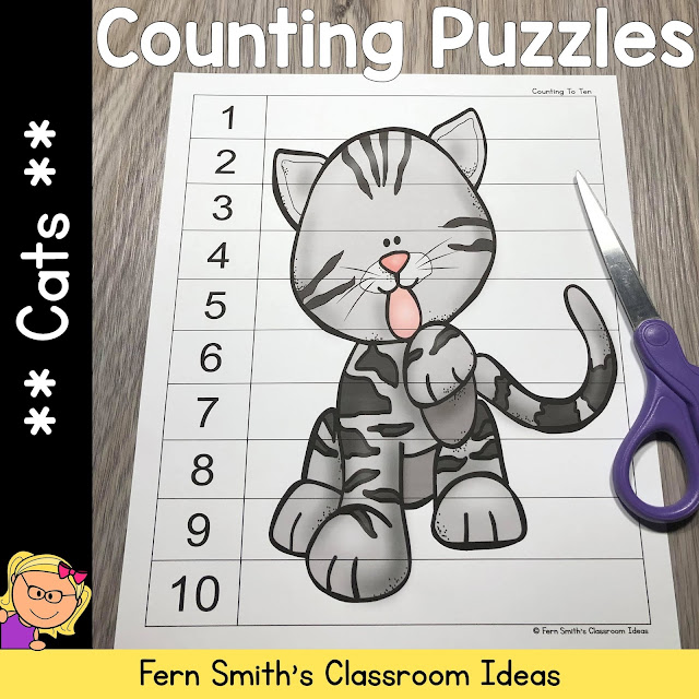 Click Here to Download This Kitty Cat Counting Puzzles Resource For Your Classroom Today!