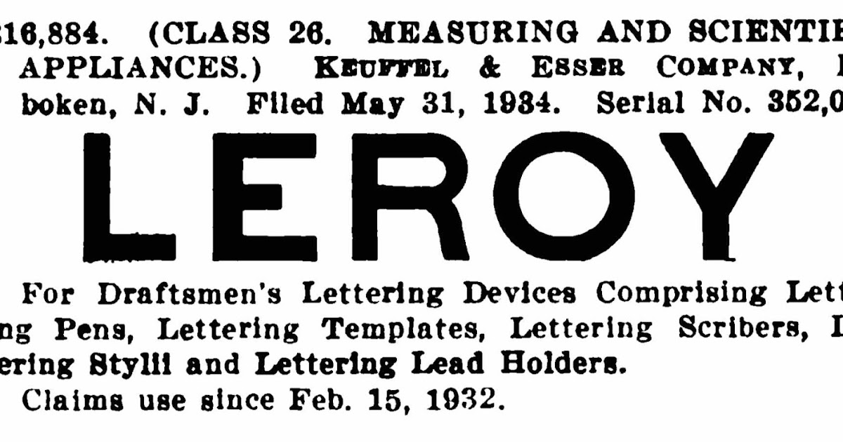 Label for Leroy Lettering Set, Graphic illustrates the use …