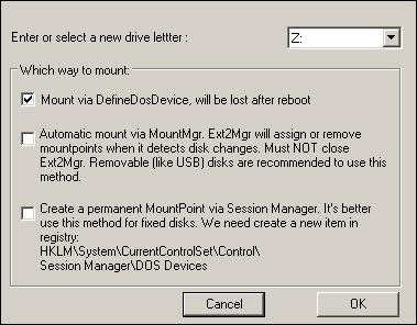 Mengakses partisi linux lewat windows