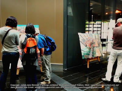 plein air oil paintings of Pyrmont exhibited at the Sydney Open in the Workplace6 building by industrial heritage artist Jane Bennett