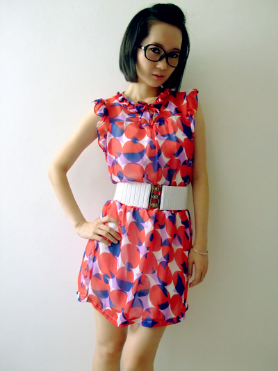 Mods Fashion Dress on Daily Boutique   Malaysia Online Boutique   Red Mod