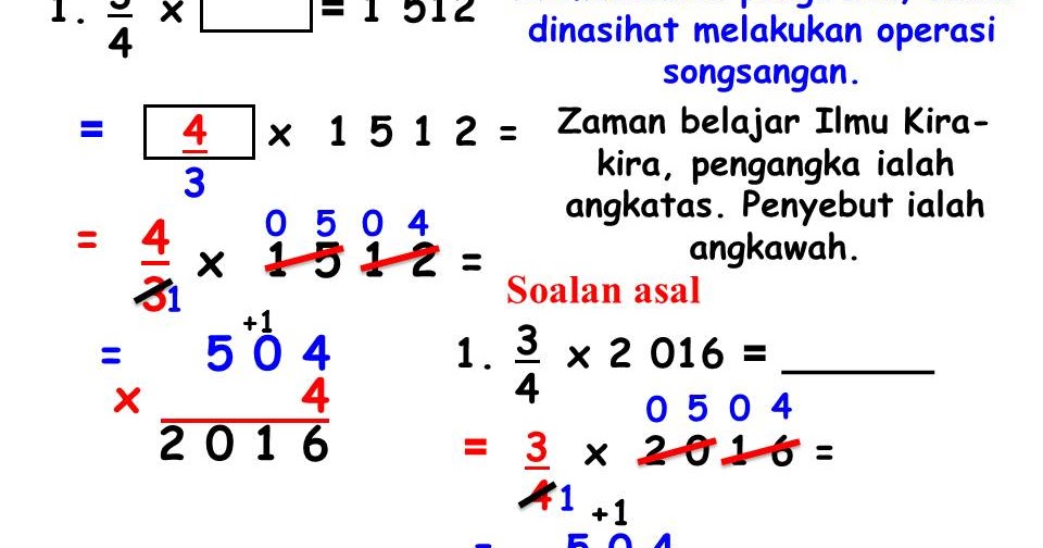 Soalan Darab Pecahan Tahun 6 - Sabias g