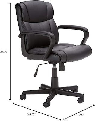 Padded Office Desk Chair with Armrests