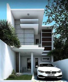 Model Rumah Minimalis 2 Lantai Tampak Depan Terbaru Kekinian