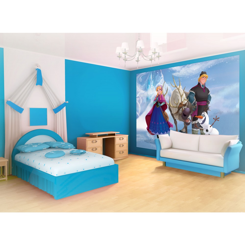 Gambar Desain Wallpaper Kamar Tidur Anak Frozen Rumah