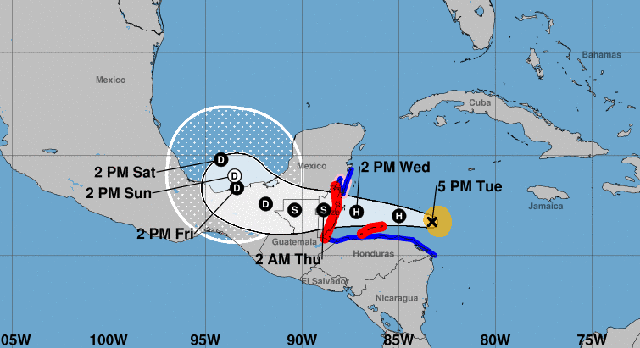 La tormenta tropical "Lisa" se fortalece rápidamente a huracán esta noche